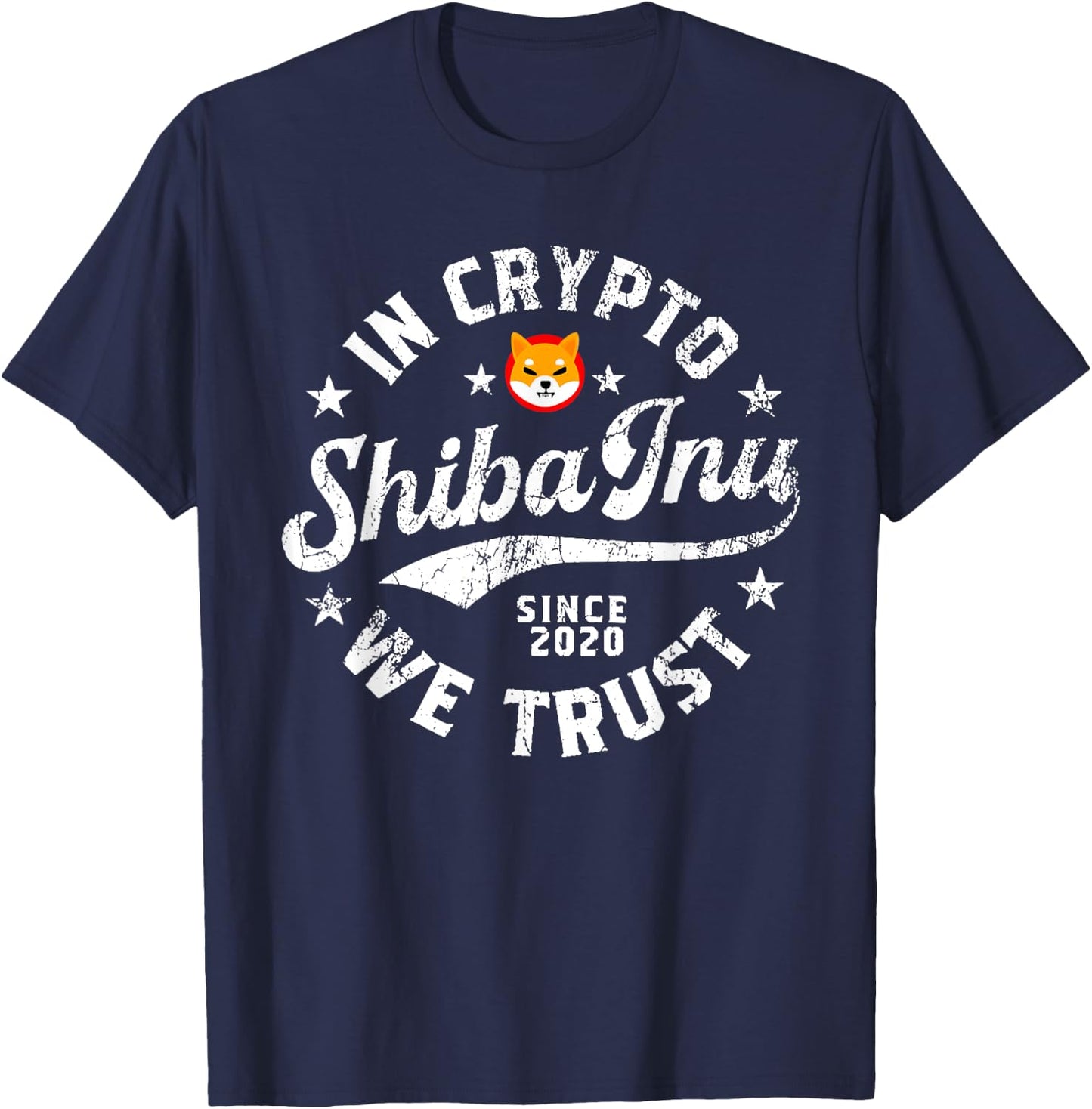 Shiba Inu Coin In Crypto We Trust Token Crypto T-Shirt - T-Shirt | Navy