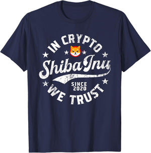 Shiba Inu Coin In Crypto We Trust Token Crypto T-Shirt - T-Shirt | Navy