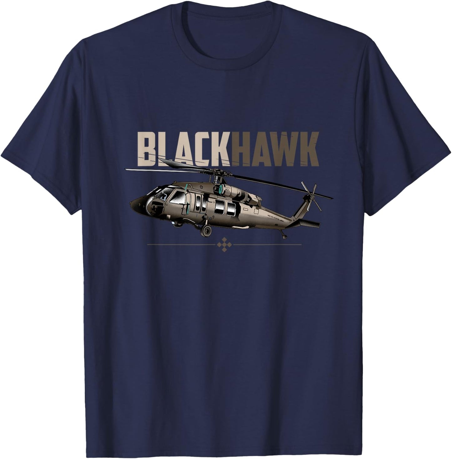 Military Blackhawk Helicopter Airplane T-Shirt - T-Shirt | Navy
