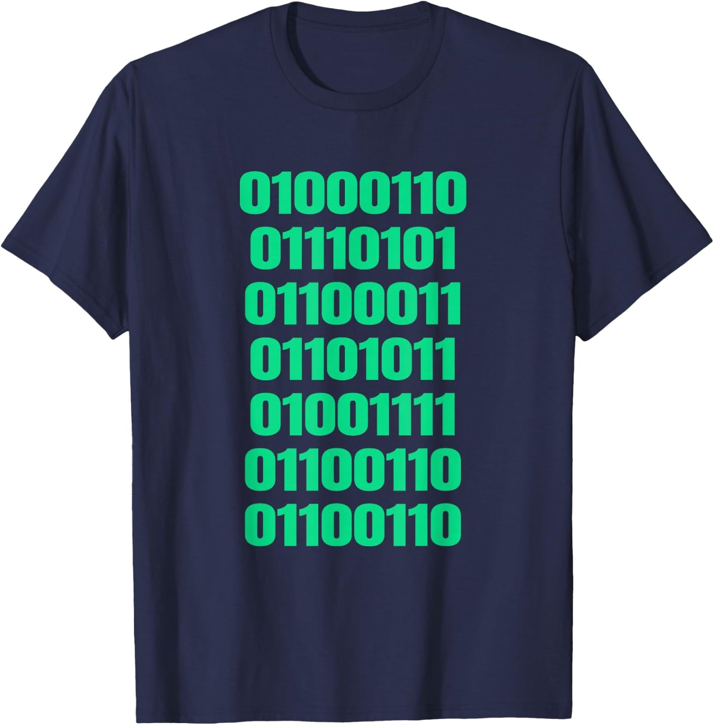 Fuck Off in Binary Code T-Shirt - T-Shirt | Navy