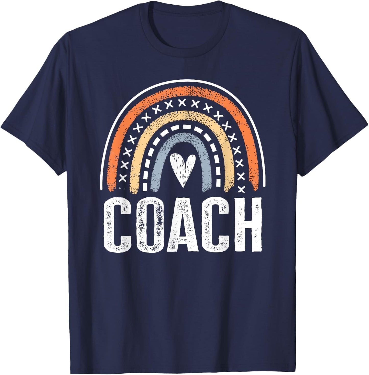 Coach Gifts Funny Rainbow Coaching T-Shirt - T-Shirt | Navy