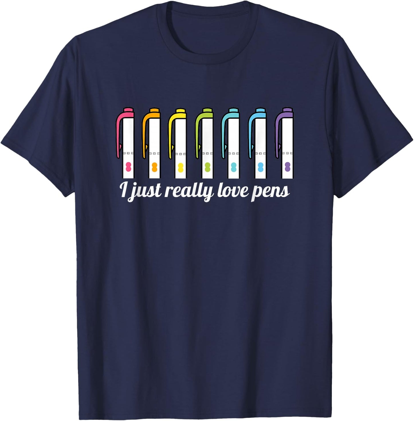 Planner Pens and Markers T-Shirt - T-Shirt | Navy