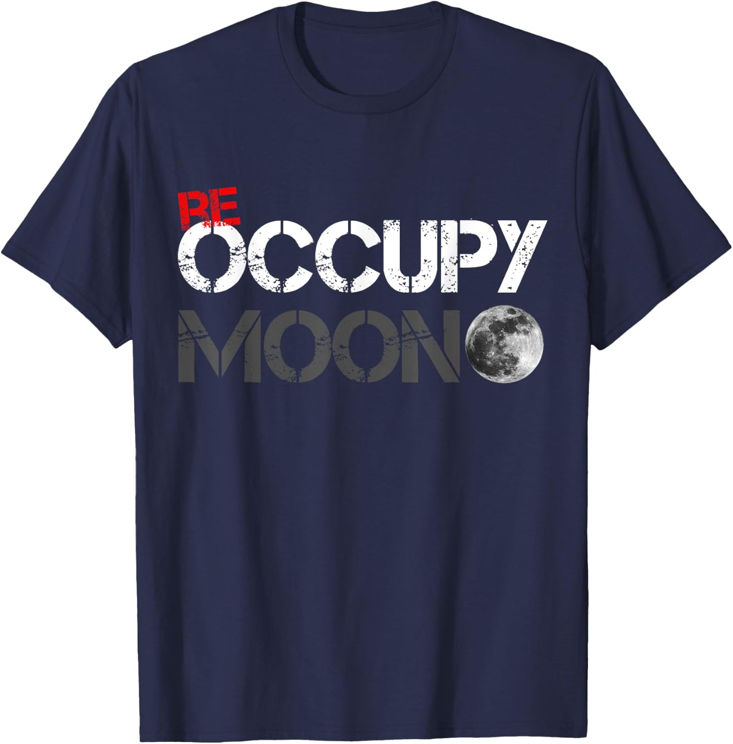 Occupy Moon Moon Landing T-Shirt - T-Shirt | Navy