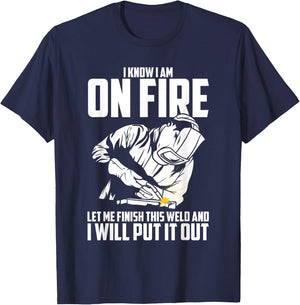 Welder Funny Welding Saying Graphic T-Shirt - T-Shirt | Navy