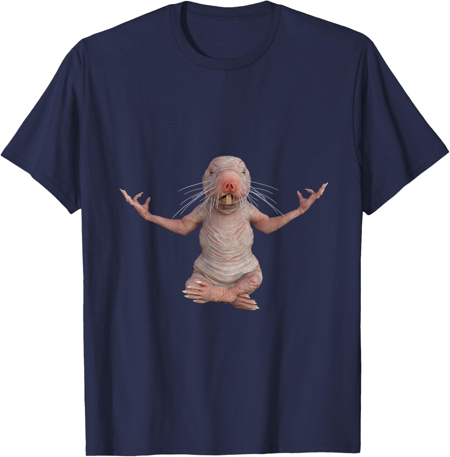 I Just Really Like Naked Moles Ok? Funny Naked Mole Rat Yoga T-Shirt - T-Shirt | Navy