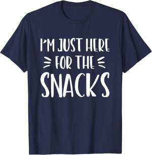 I'm Just Here for The Snacks Funny Saying Kid Toddler T-Shirt - T-Shirt | Navy