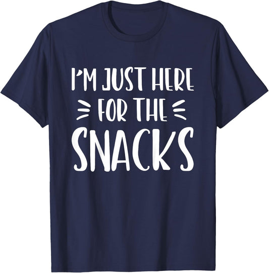 I'm Just Here for The Snacks Funny Saying Kid Toddler T-Shirt - T-Shirt | Navy