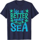 Mermaid Life Under The Sea Vacation Marine Biologist T-Shirt - T-Shirt | Navy