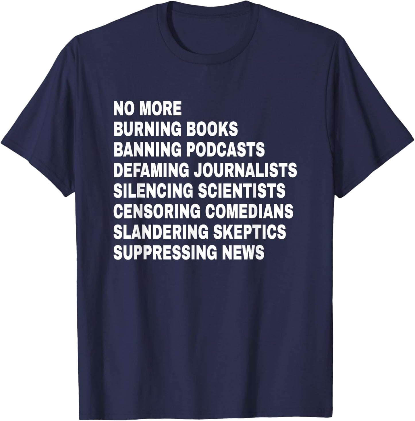 Free Speech Anti Censorship First Amendment T-Shirt - T-Shirt | Navy
