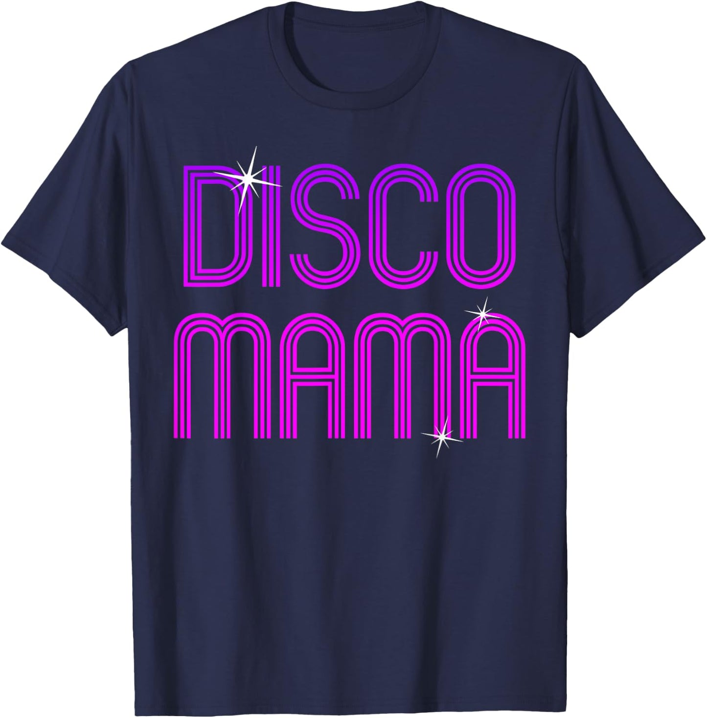 Vintage Retro Disco Mama 70s 80s Family Party Dance Theme T-Shirt - T-Shirt | Navy