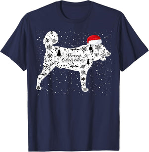 Merry Xmas Armenian Gampr Dog Dog Christmas T-Shirt - T-Shirt | Navy
