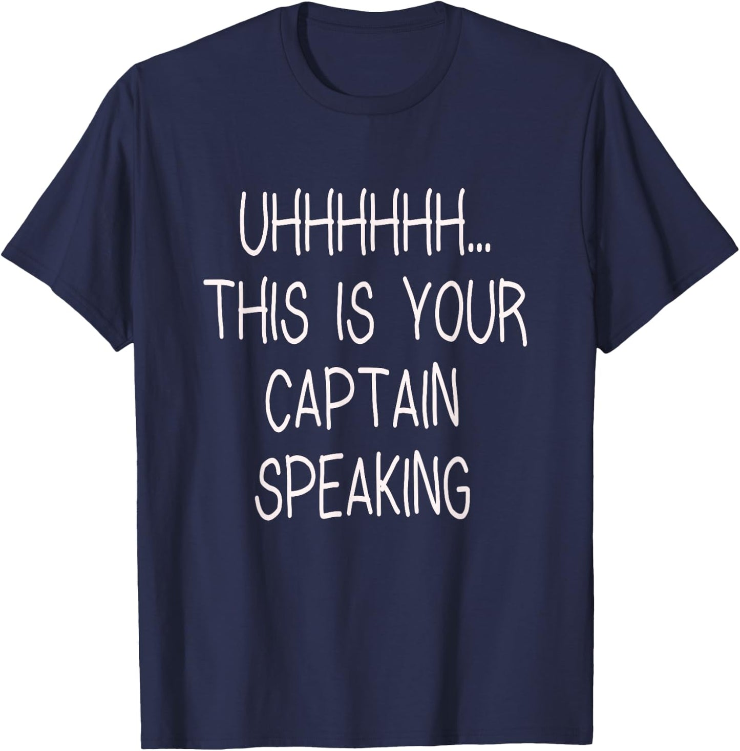 Captain Speaking Airline Pilot T-Shirt - T-Shirt | Navy