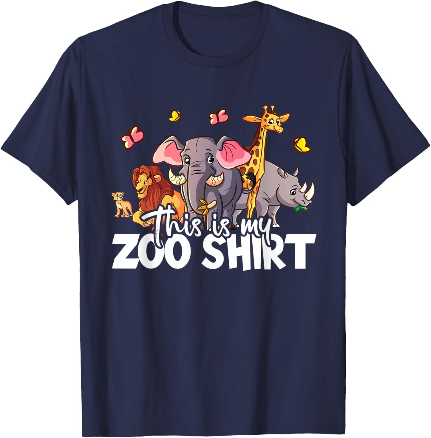 This is my zoo shirt I First zoo trip girls boys toddler T-Shirt - T-Shirt | Navy