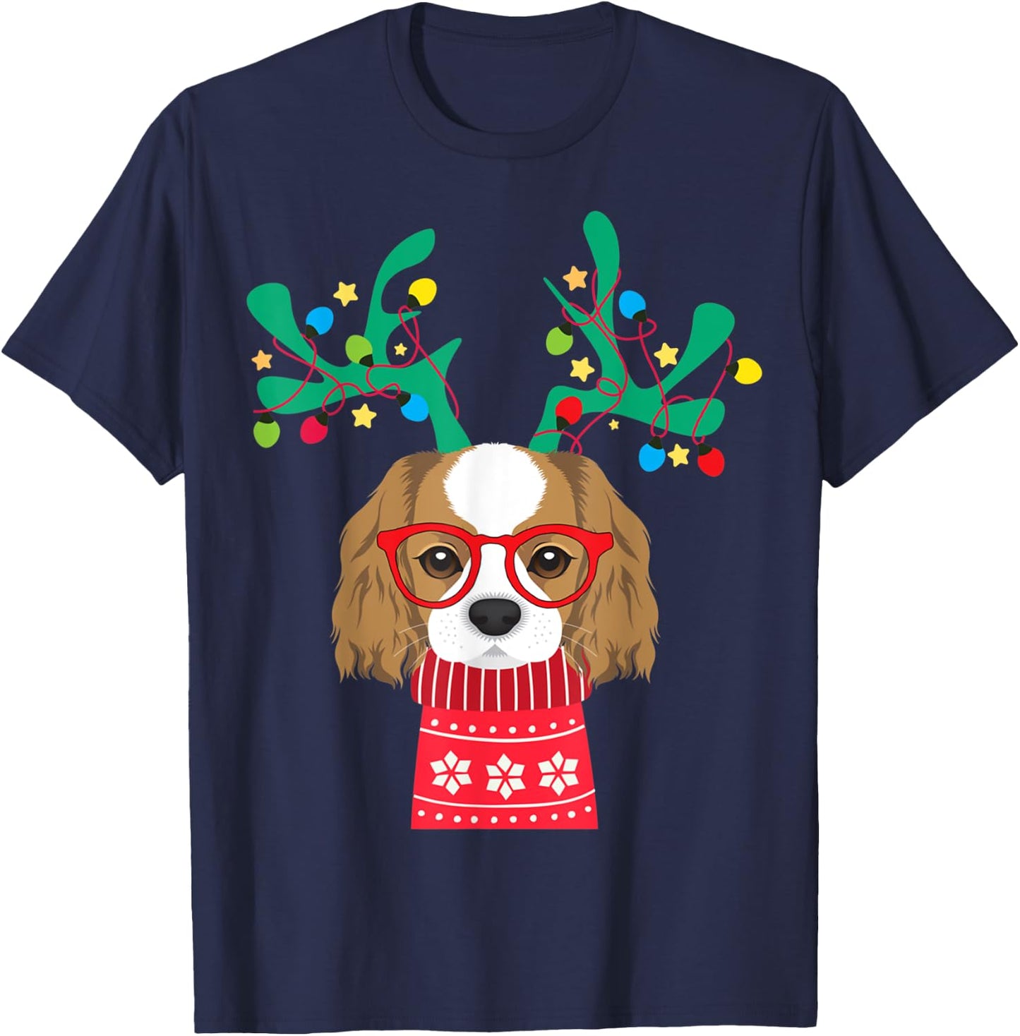 Crazy Cat Flash ForEssential quotes 114 Cavalier King Charles Spaniel Funny Holiday Xmas Christmas T-Shirt - T-Shirt | Navy