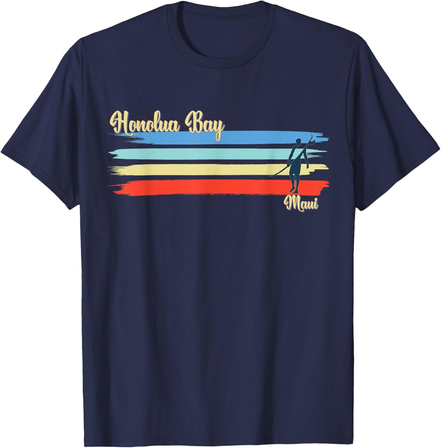 Honolua Bay Maui Hawaii Surfing Beach T-Shirt - T-Shirt | Navy