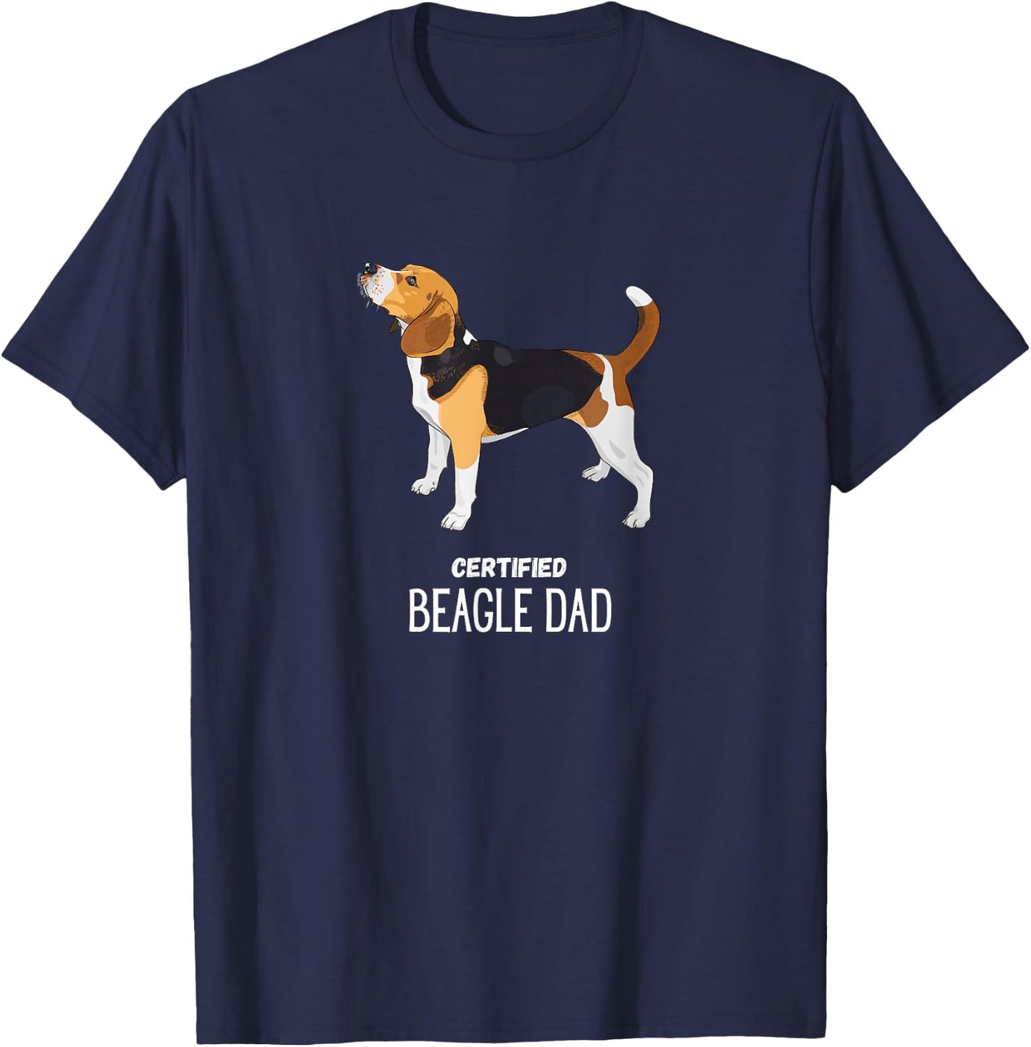 Certified beagle dad T-Shirt - T-Shirt | Navy