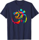 Om Yoga Aum Ohm Hindu Spiritual Meditation Tie Dye T-Shirt - T-Shirt | Navy