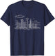 Seattle Skyline Vintage Seattle Washington T-Shirt - T-Shirt | Navy