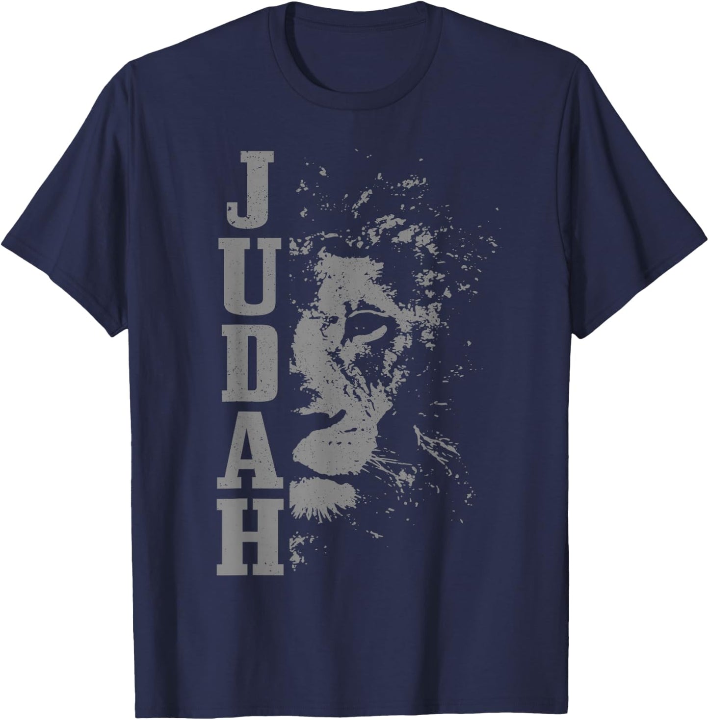 Judah Lion Lion Of Judah Israelite Vintage Reggae Hebrew T-Shirt - T-Shirt | Navy
