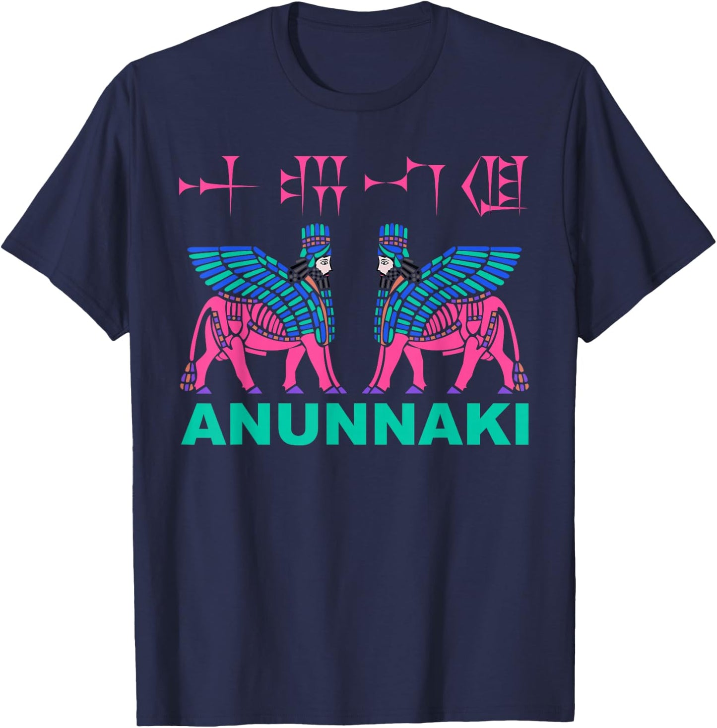 Anunnaki, Those Who From Heaven Came To Earth, Planet Nibiru T-Shirt - T-Shirt | Navy