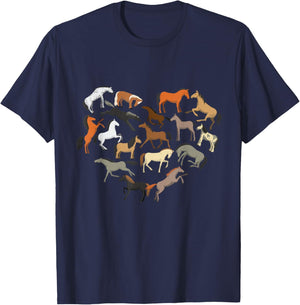 horse lover horses heart Horse Rider farm kids boy men women T-Shirt - T-Shirt | Navy