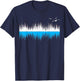 Sheldon Nerdy Seagull Sound Wave Science Ocean Beach Lover T-Shirt - T-Shirt | Navy