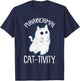 Purranormal Cat-ivity Lazy Halloween Costume Funny Kitty Pun T-Shirt - T-Shirt | Navy