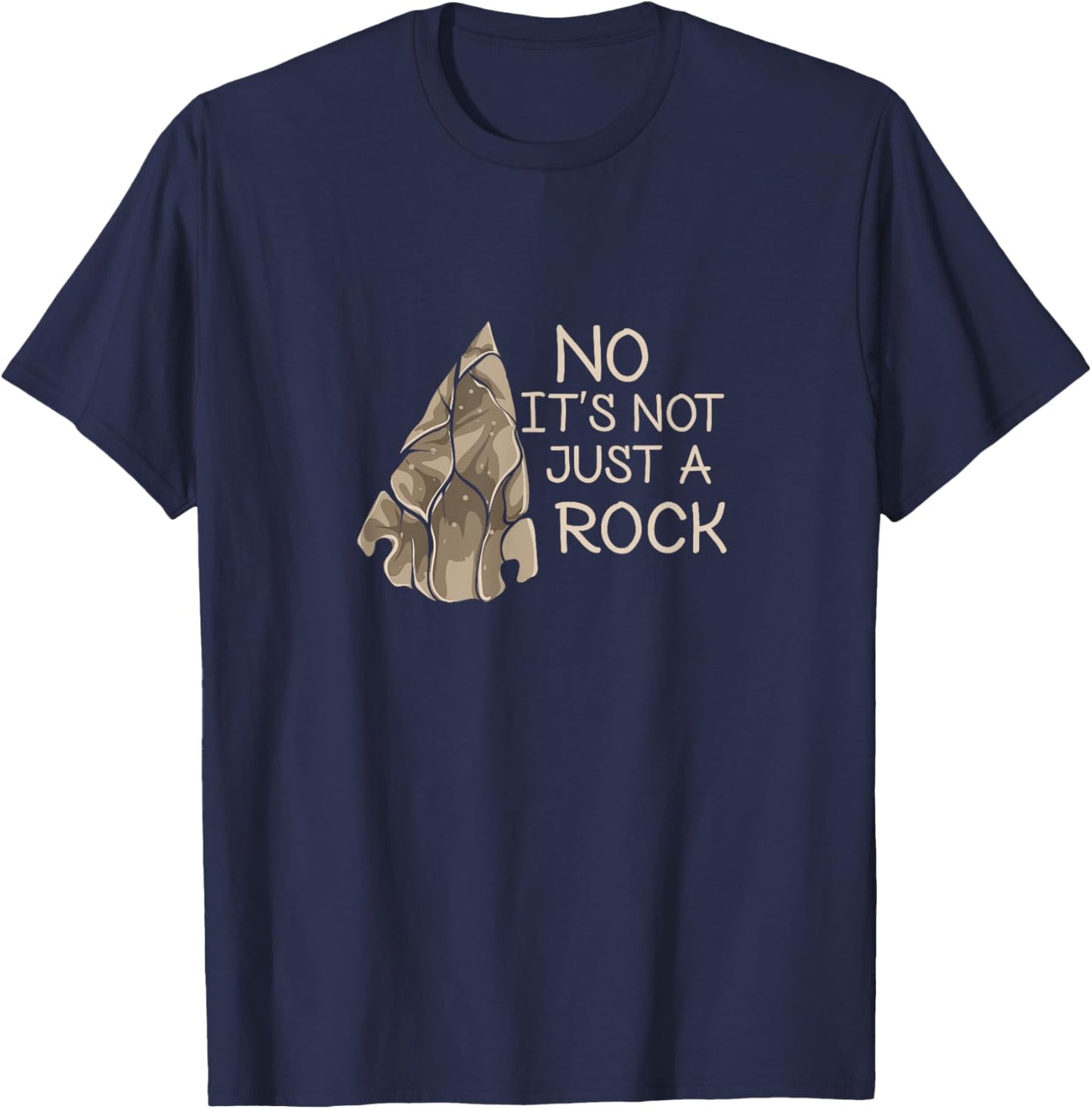 Funny Archeology And Stone Age Gifts Arrowhead Hunt - Women's Hunting - Black - Short Sleeve - Small - Classic Fit - Cotton Blend - Unique Arrowhead Design T-Shirt - T-Shirt | Navy