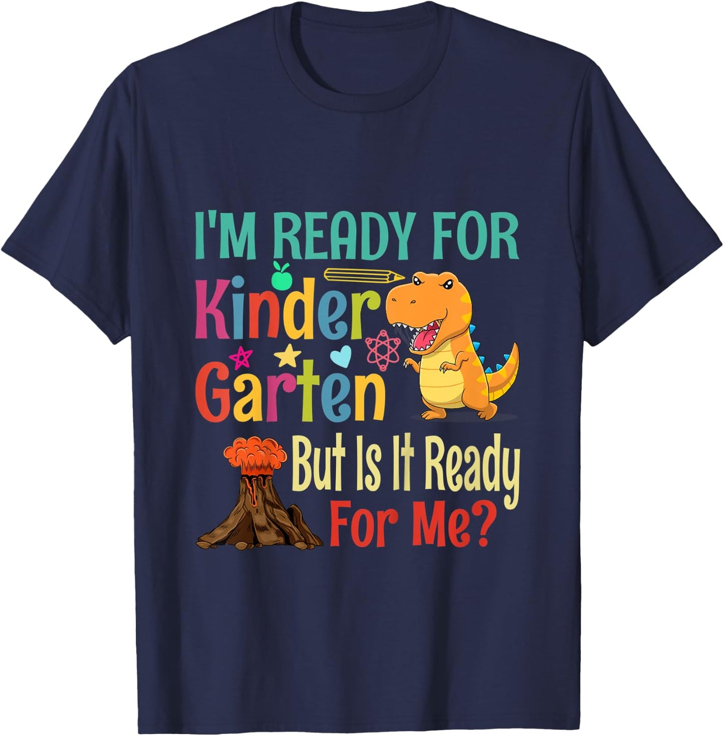Kids First Day Of School Outfits For Girls Kindergarten T-Shirt - T-Shirt | Navy