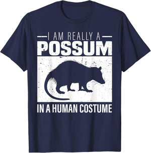 I am Really a Possum in a Human Costume Halloween T-Shirt - T-Shirt | Navy