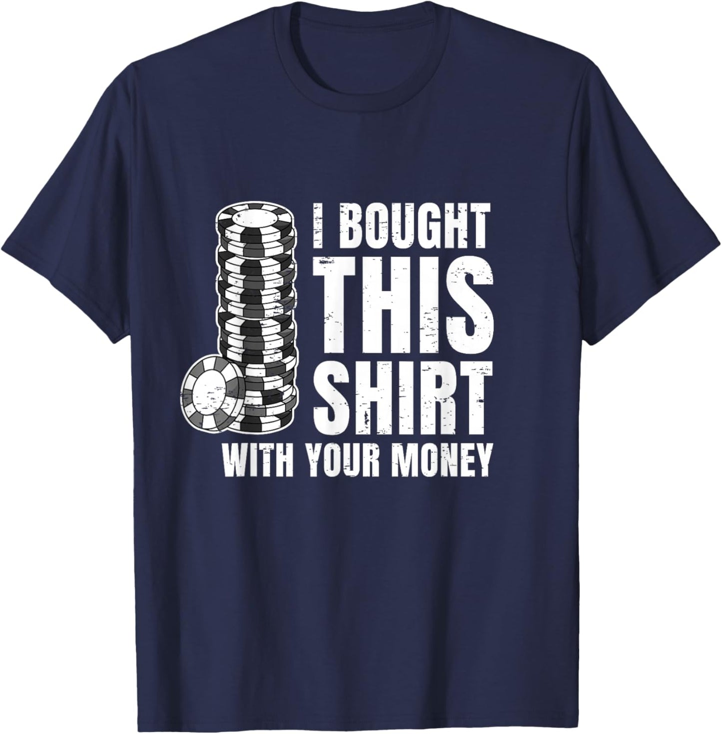 Poker Player Poker Cards Game Money T-Shirt - T-Shirt | Navy