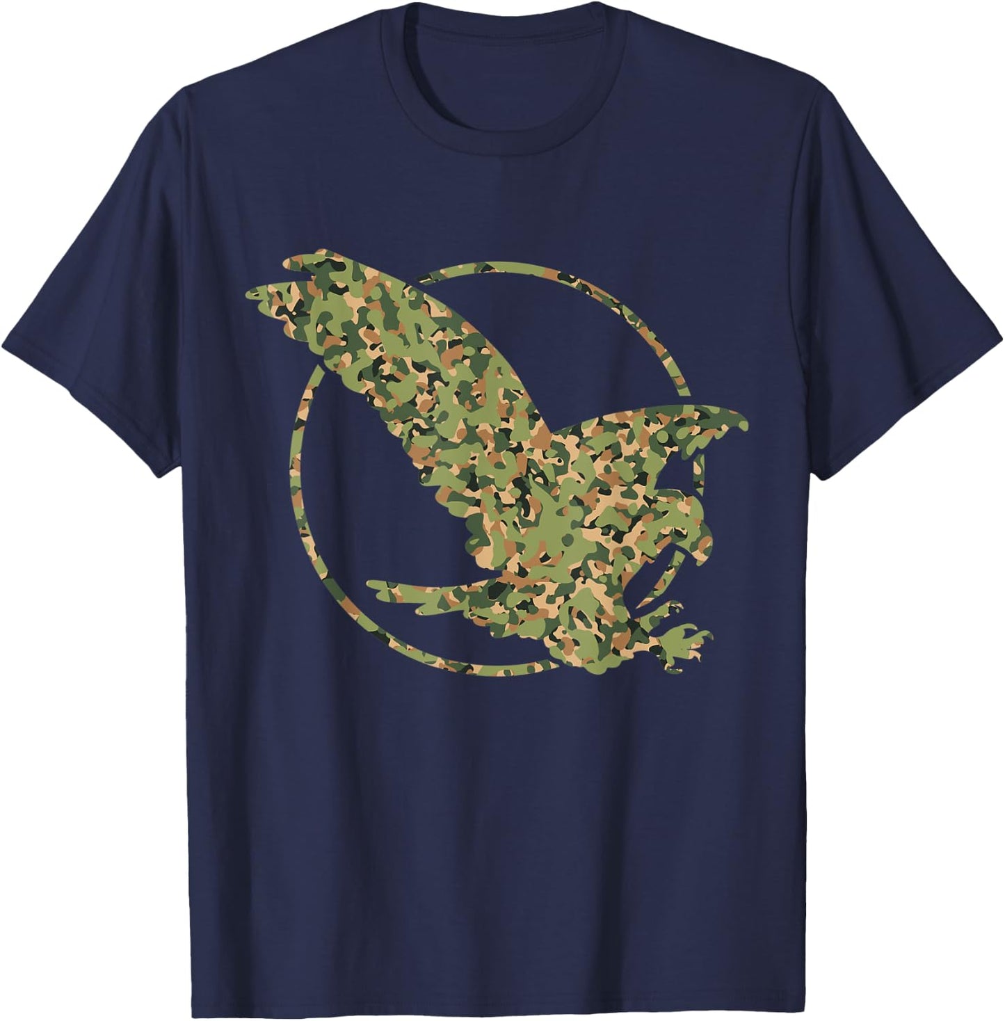 Eagle Camo Camouflage Gifts T-Shirt - T-Shirt | Navy