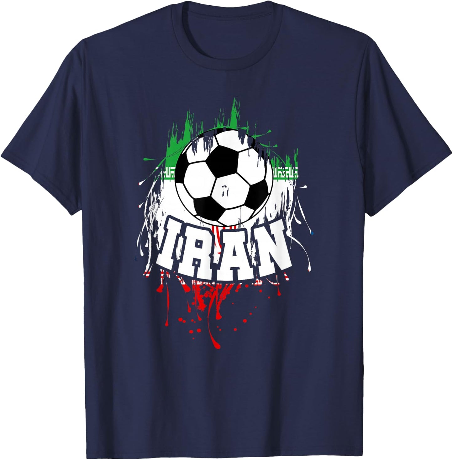 Iran Soccer Iranian Football Persian Futbol T-Shirt - T-Shirt | Navy