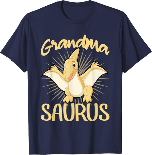 Grandma Saurus Cute Dinosaur T-Shirt - T-Shirt | Navy