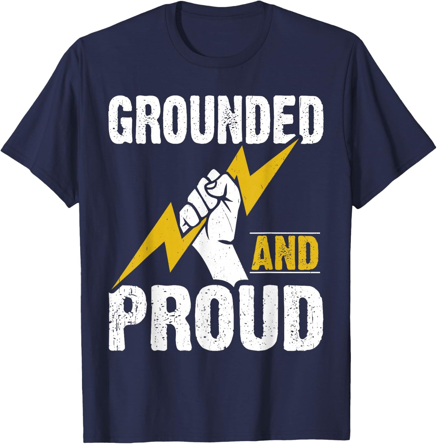 Funny Electrician Lineman Repairmen Electrician T-Shirt - T-Shirt | Navy