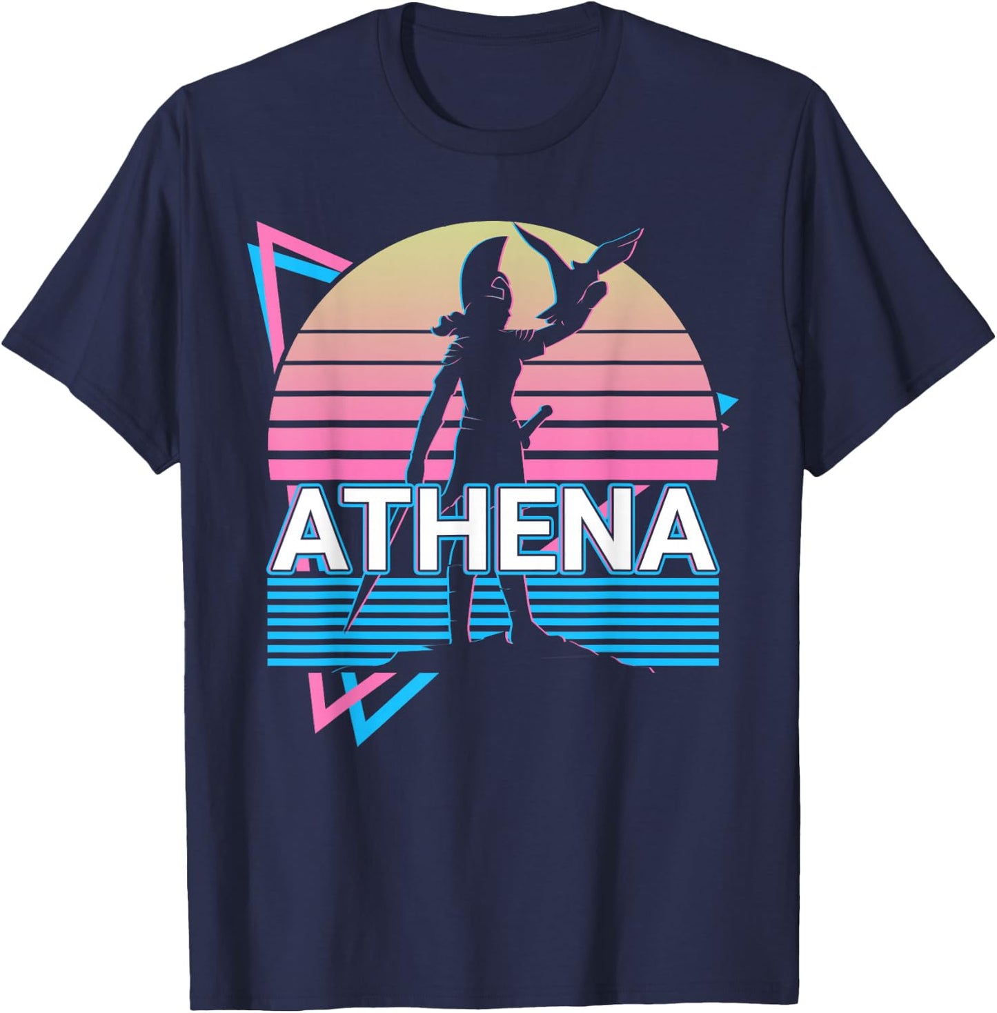 Athena Greek Goddess Of Wisdom And War T-Shirt - T-Shirt | Navy