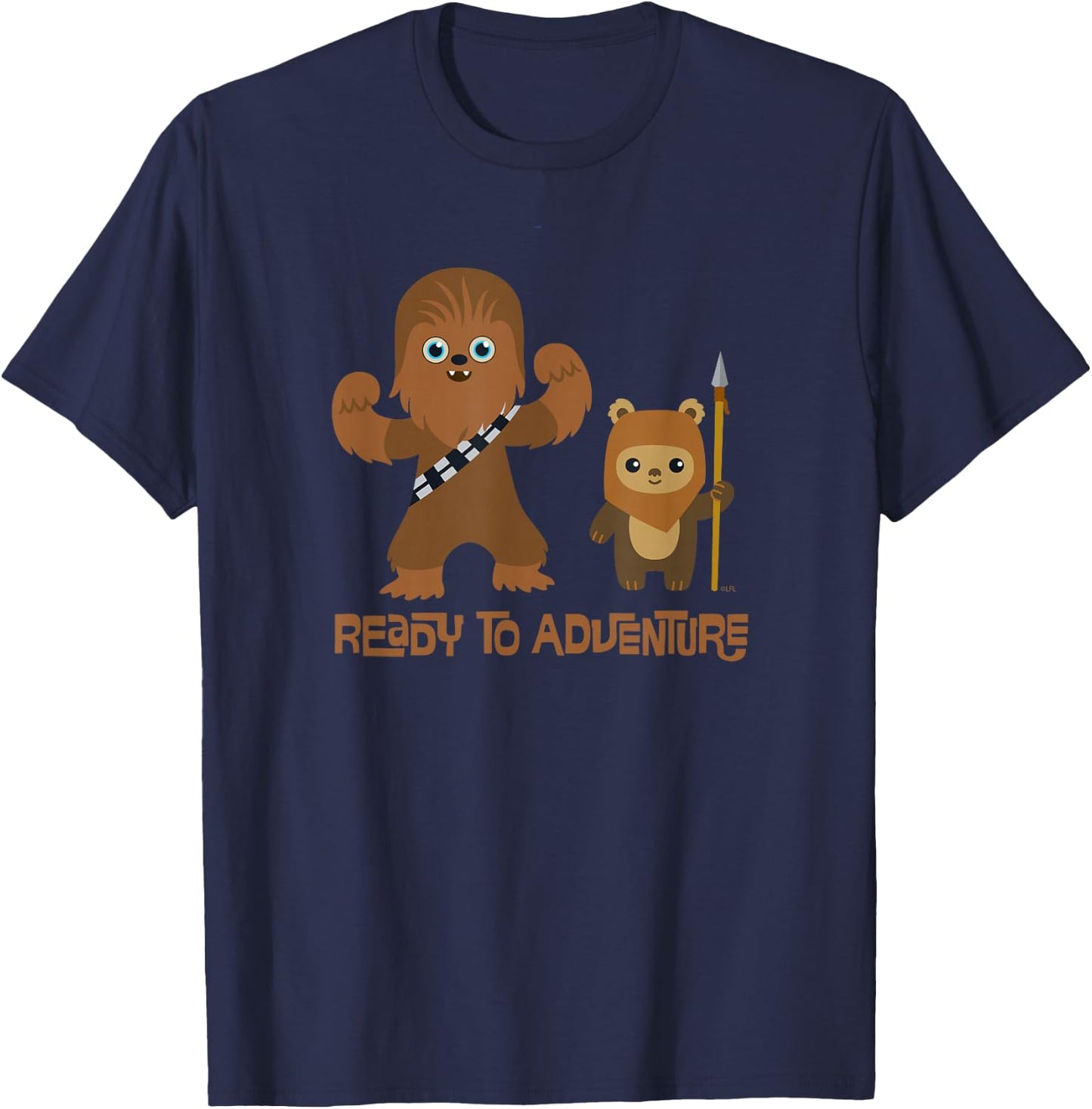 Star Wars Chewbacca and Ewok Ready to Adventure T-Shirt - T-Shirt | Navy