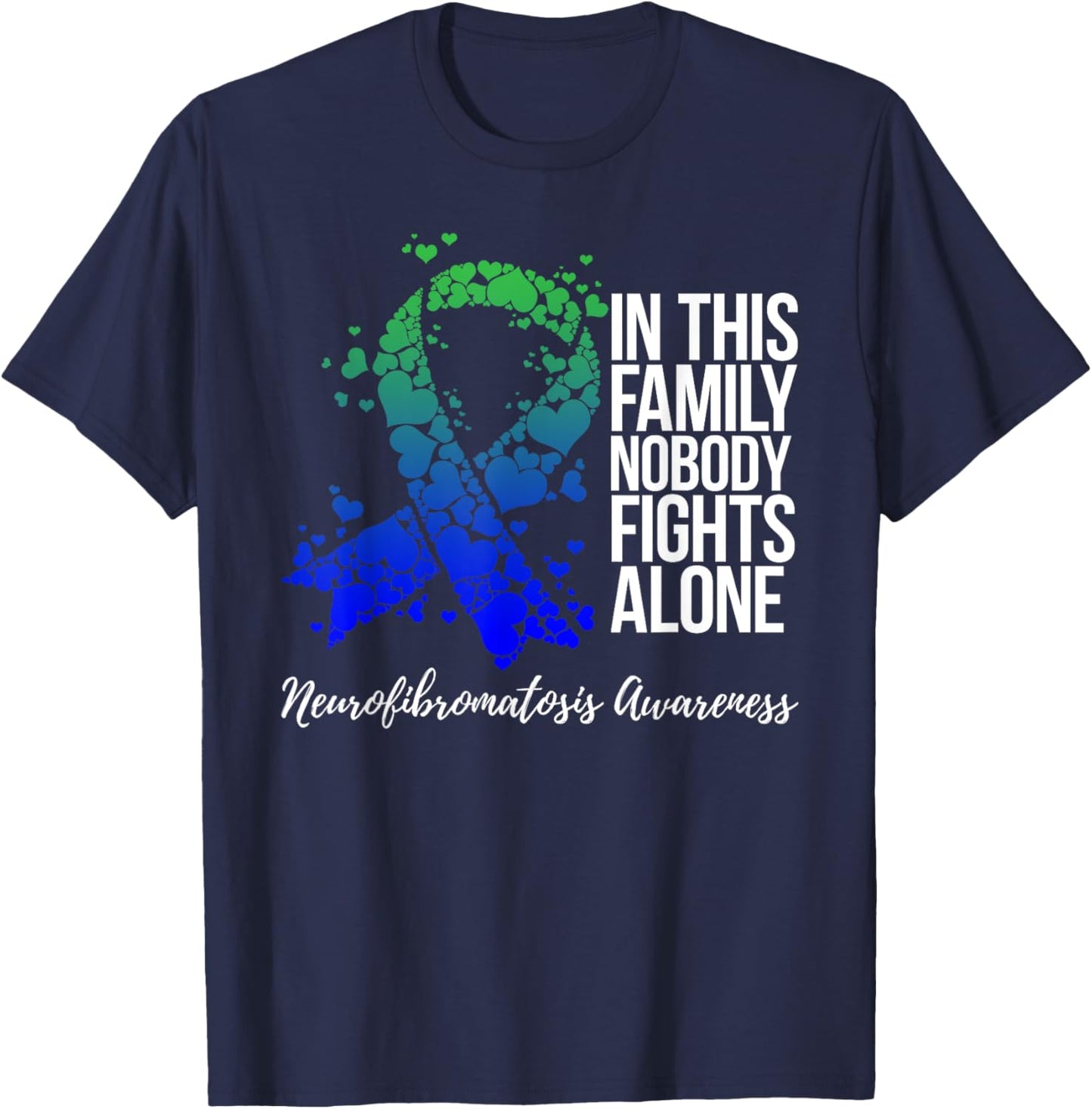 Family Support Neurofibromatosis NF Awareness T-Shirt - T-Shirt | Navy
