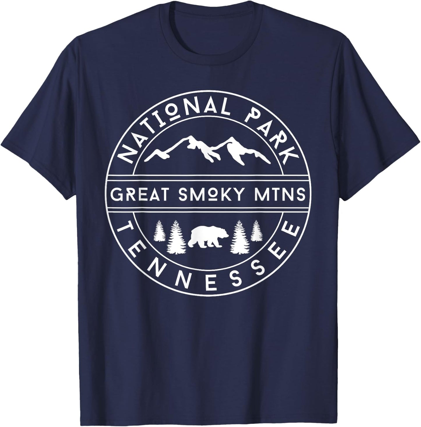 Great Smoky Mountains National Park Tennessee Nature Hiking T-Shirt - T-Shirt | Navy