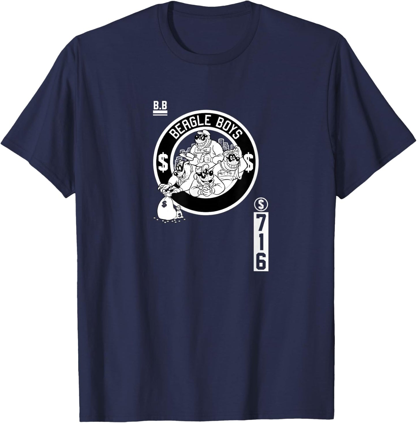 Disney - Ducktales Beagle Boys Money Takers T-Shirt - T-Shirt | Navy