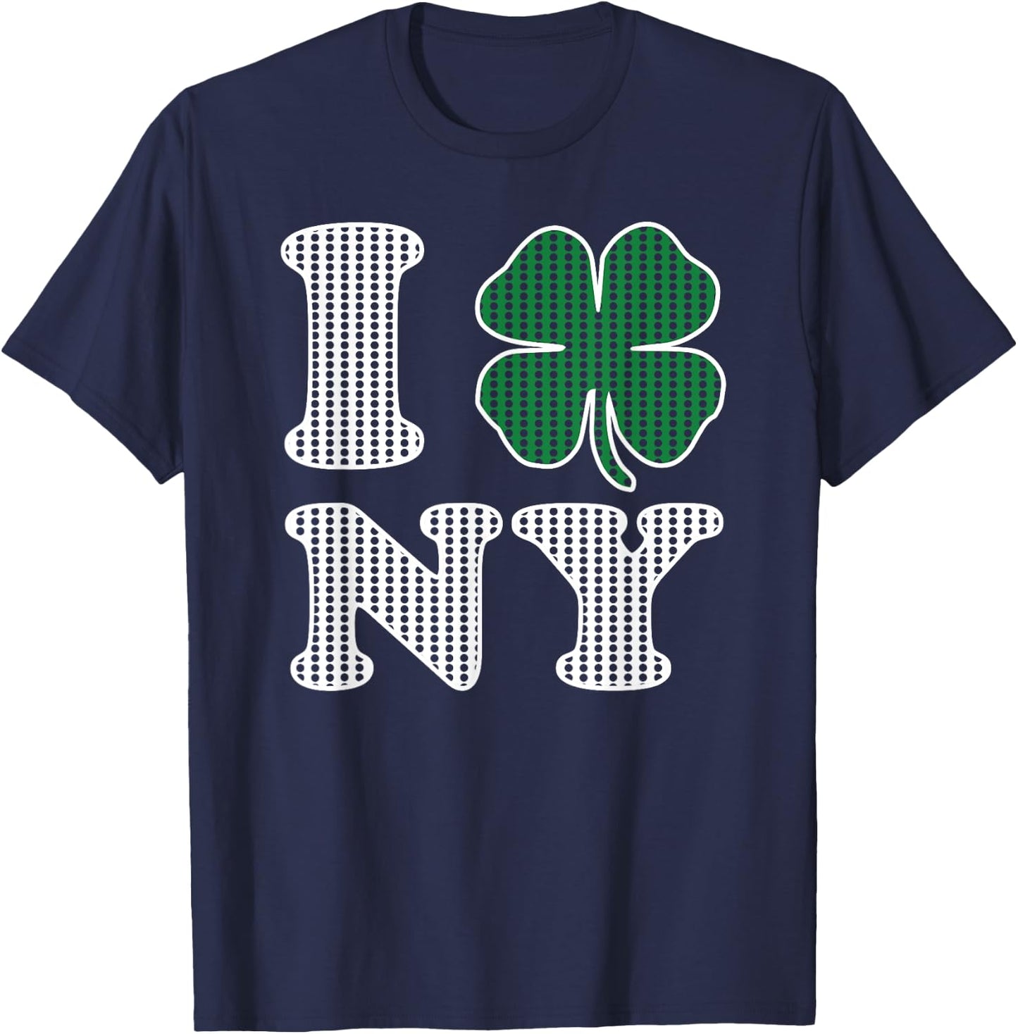 I Shamrock NY Love New York St Patricks Day Clover T-Shirt - T-Shirt | Navy