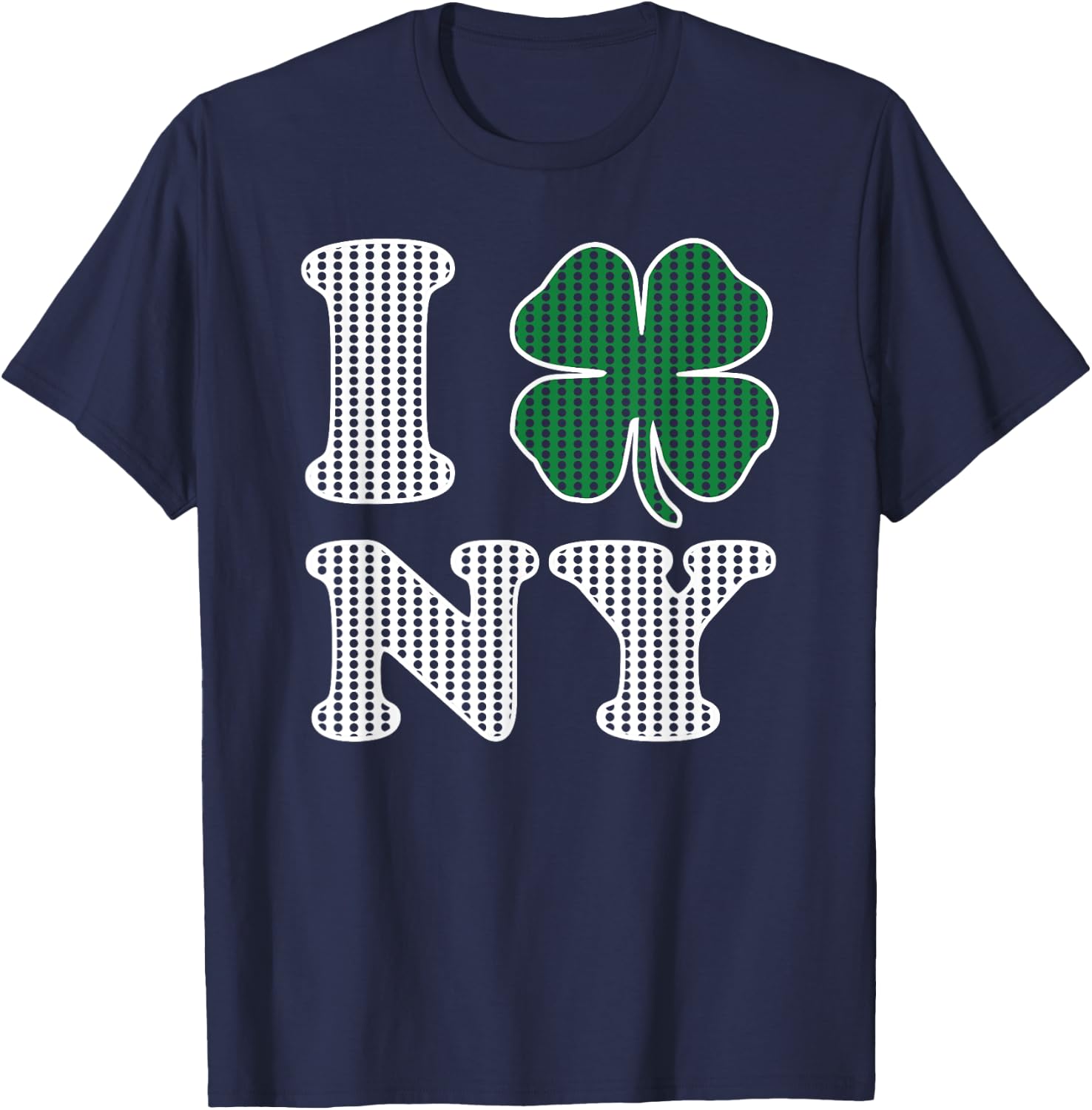 I Shamrock NY Love New York St Patricks Day Clover T-Shirt - T-Shirt | Navy