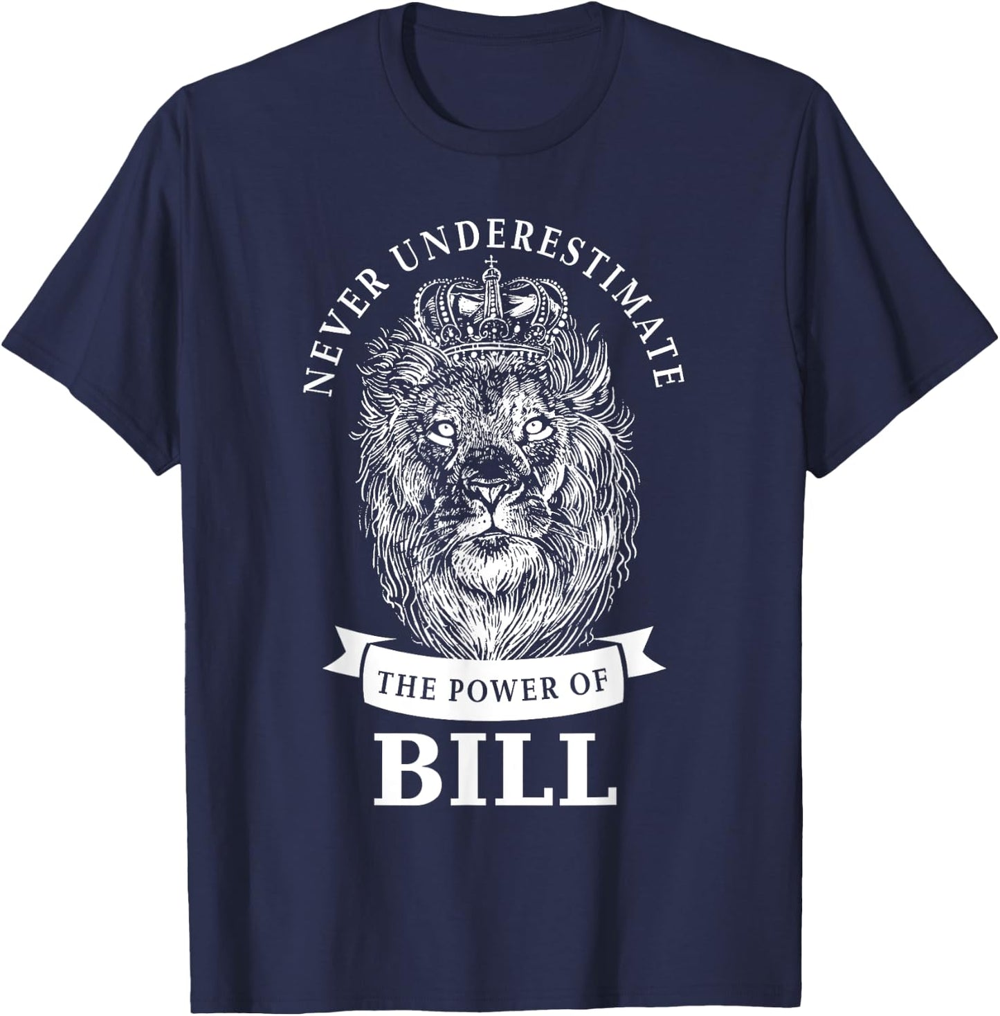 Bill Name Lion T-Shirt - T-Shirt | Navy