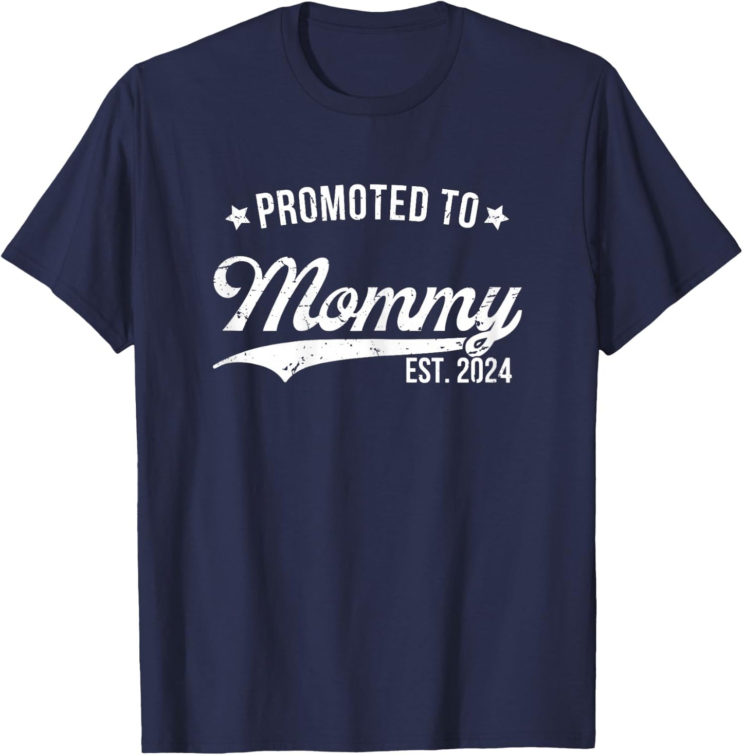 Promoted To Mommy 2024 Soon To Be Mom Pregnancy Matching T-Shirt - T-Shirt | Navy