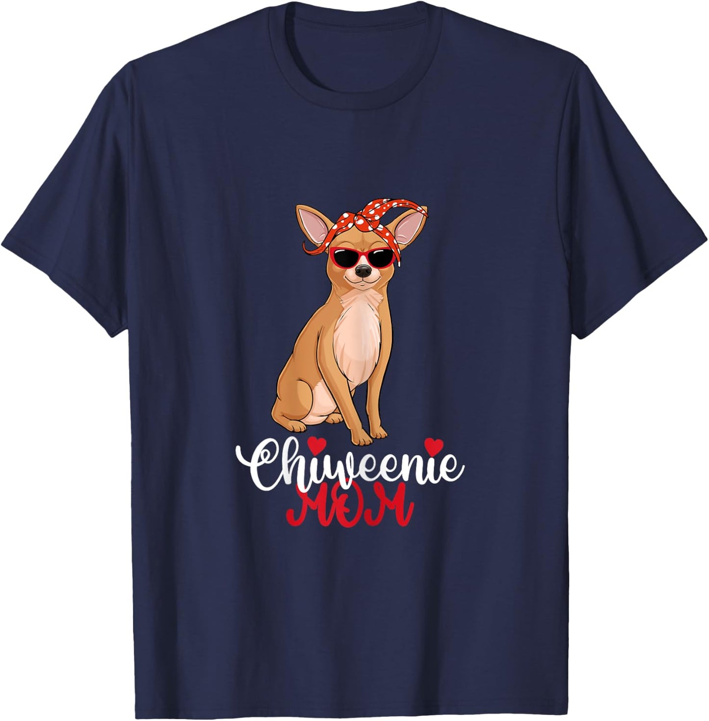 Chiweenie Dog Chiweenie Mom T-Shirt - T-Shirt | Navy