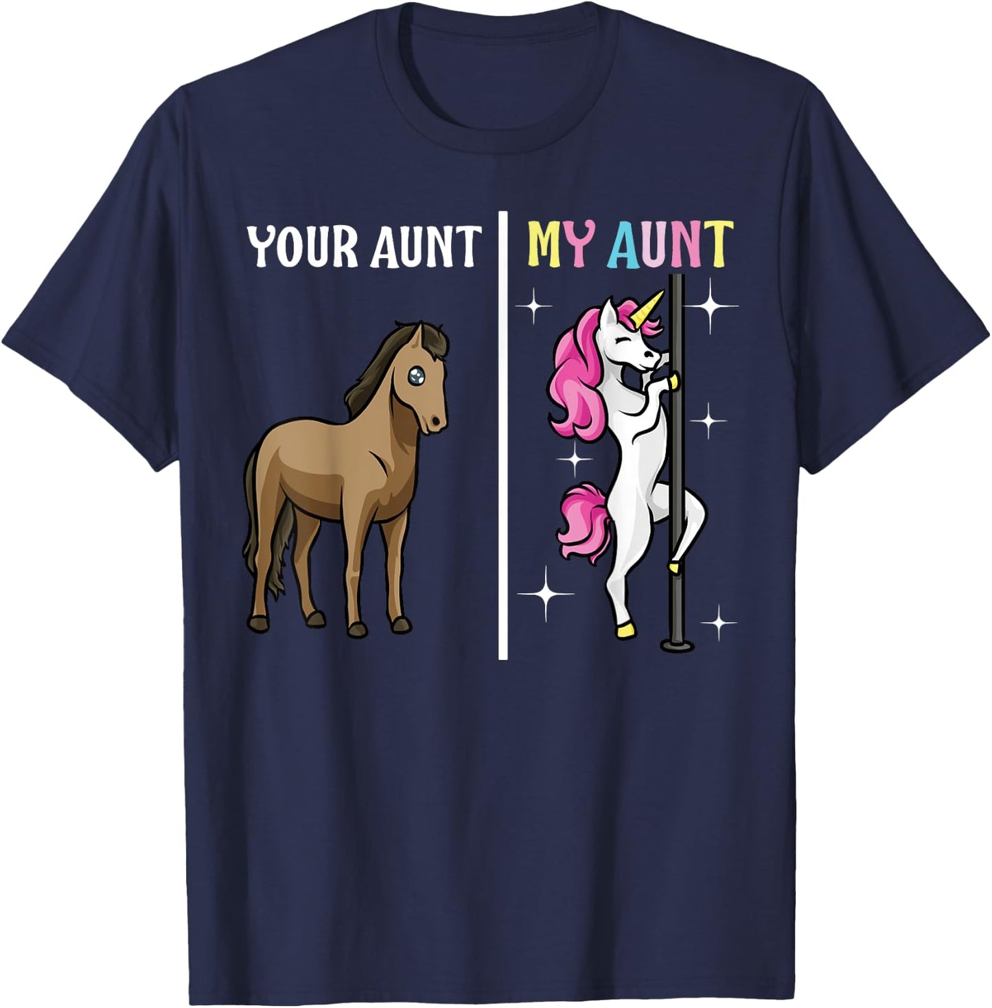 Your Aunt My Aunt Unicorn Gift Matching Family T-Shirt - T-Shirt | Navy