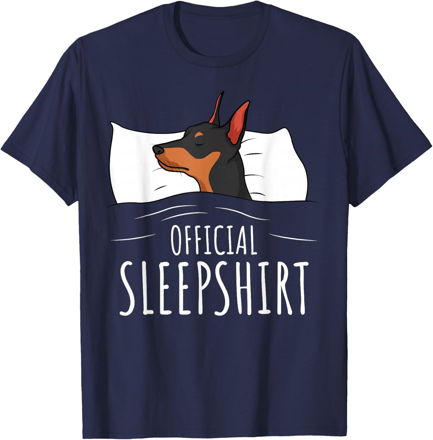 Miniature Pinscher Min Pin Dog Official Sleepshirt T-Shirt - T-Shirt | Navy