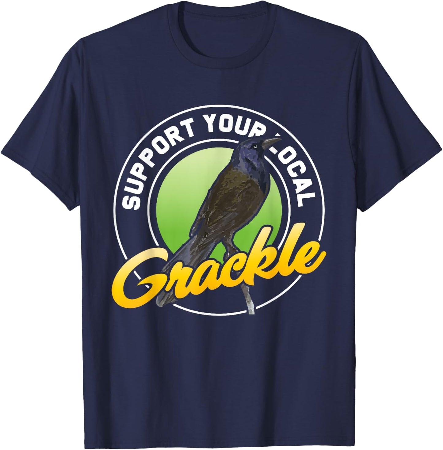 Quiscalus Grackle Bird Kawaii Bird Lover T-Shirt - T-Shirt | Navy