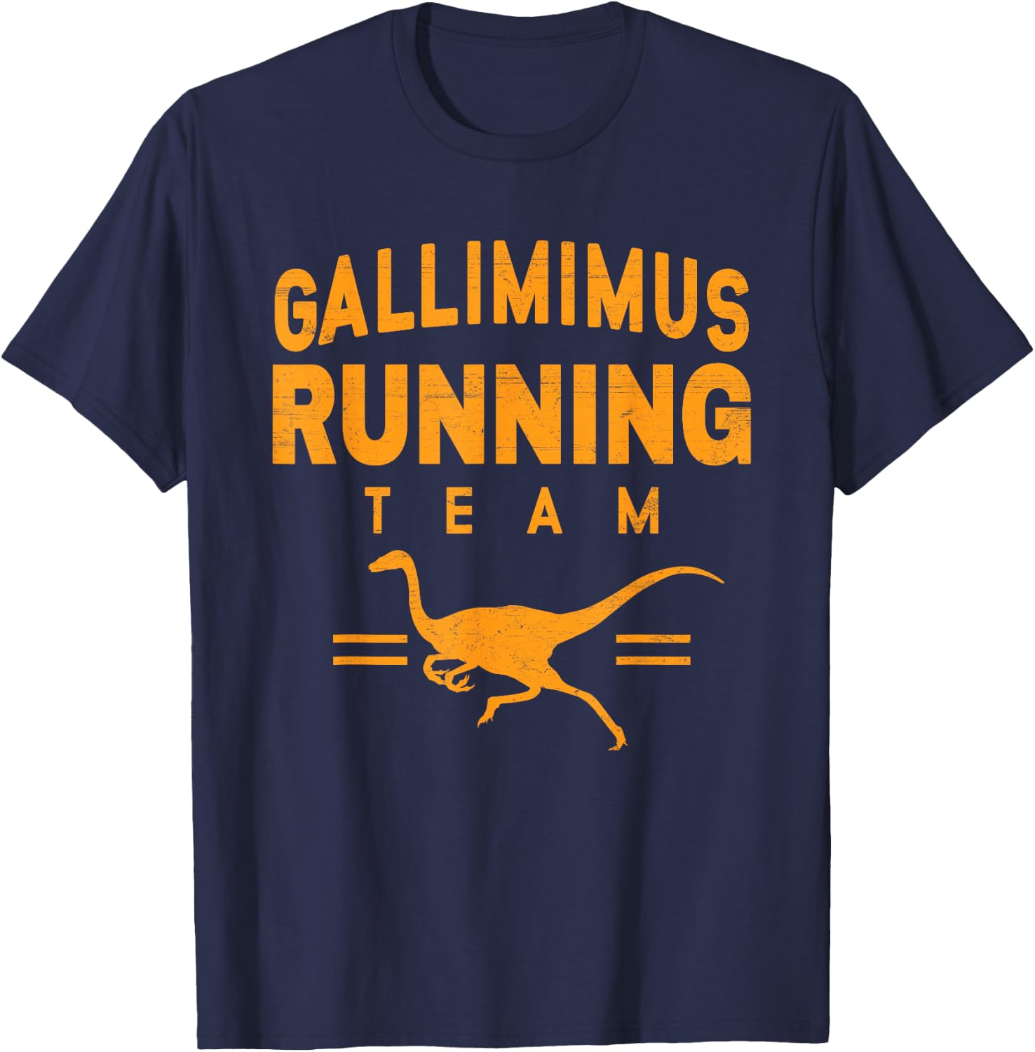Gallimimus Running Team T-Shirt - T-Shirt | Navy