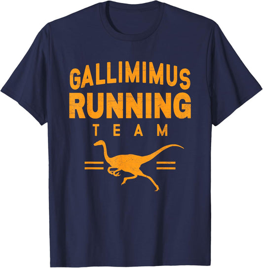 Gallimimus Running Team T-Shirt - T-Shirt | Navy